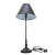 Lampka metalowa z aksamitnym abażurem Czarna 55cm